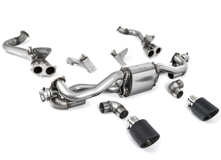 Milltek GPF Bypass Sports Exhaust With Jet Carbon GT-115 Trims. Porsche 718 Cayman GT4 / Boxster GTS 4.0L - 982251053E, 982251053K, 982251053F, 982251053H, 982251053D, 982251053G, 982254351B, 982254351L, 982254351AA, 982254351P, 982254351R, 982254350B, 982254350L, 982254350AA, 982254350P, 982254350R - SSXPO166