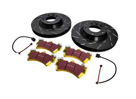 FRONT Sports Brake Disc and Pads Set. Porsche 955 Cayenne S V8 - 95535140151, 95535140251, 95535140150, 95535140250, 95535193912, 95535193913, 95535193914, 95535193916, 95535193910, 95561236502