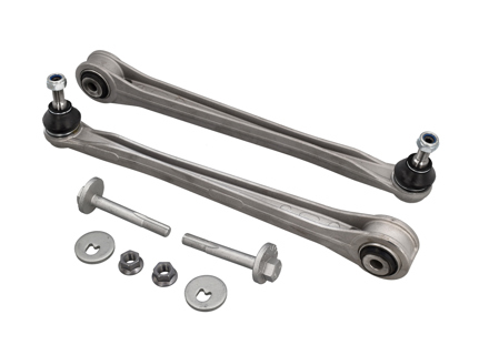 Achterste draagarmen met kogelgewricht, excentrische bouten en ringen voor Porsche Boxster 987 / Cayman / 996 / 997 - 99733104504, 99633104506, 99633104508, 99633104510, 99633104512, 997.331.045.04, 996.331.045.06, 996.331.045.08, 996.331.045.10, 996.331.045.12, 99733104505