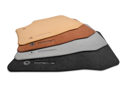 Floor mats with Nubuck edging. Porsche 955 Cayenne LHD (Left hand drive) Cars - 955044800628B2, 95504480062, 95504480463, 95504480473