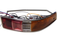 Indicator rear unit & lens in plastic for Early SWB Porsche 911/912 1965-68 - 90163140300, 90163140400, 90163140301, 90163140401 - 15878S, 15878D, 1695300670, 1695300680