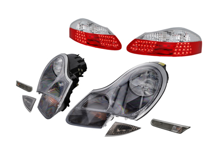 Licht-Upgrade-Kit III. Porsche Boxster 986 *RHD-Fahrzeuge - 00004490999, 98663113121, 98663113221, 99663104502, 99663104602, 99663104403, 99663104303