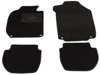 Floor mat set with Fastener clips, in Black. Porsche 911 74-89 Coupe LHD Cars - 1601700510 - 1601700510