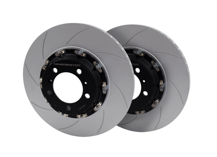 Floating brake disc set slotted REAR. Porsche 991 GT3 / 981 GT4 / 718 GT4 / 718 Spyder - 99135240780, 99135240880, 98135240780, 98135240880, 98135240781, 98135240881 - 9GT615601N