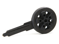 Blank key shank in black Fuchs Retro Porsche 911 1965-89 / 964/ 993 - 91153890300, 91453190310, 94453804101 Blank key shank in black Fuchs Retro Porsche 911 1965-89 / 964/ 993 - 91153890300, 91453190310, 94453804101