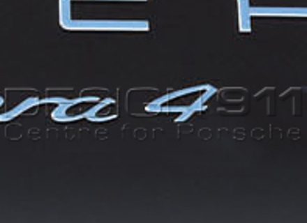 '4' CHROME badge achterklep. Porsche 991 (911) Carrera 4 - 99155924101