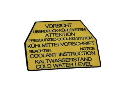 Adesivo per serbatoio di espansione del liquido di raffreddamento. Porsche 928 - 92800651101 - PAKKW