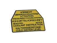 Adesivo per serbatoio di espansione del liquido di raffreddamento. Porsche 928 - 92800651101 - PAKKW