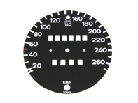 Tacho Zifferblatt schwarz 911 G 74-84 MPH auf KMH Umbau - 91164151700