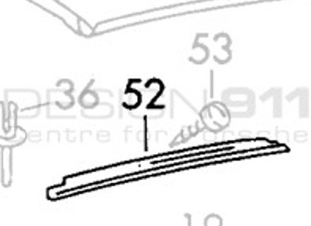 Targa Soft Top Striscia d'acqua. Porsche 911 anni 70-89 - 90156530345, 90156530445