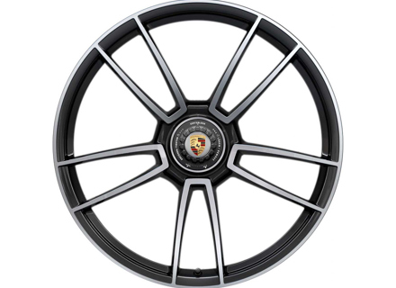 Centre lock Turbo S front alloy wheel in Black finish 20' 8.5J ET39 (Winter) - 992601025AC041
