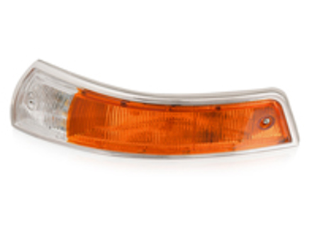 Indicatore frontale e lente in metallo (SWB). Porsche 911/912 1965-68 - 90163140100, 90163140200