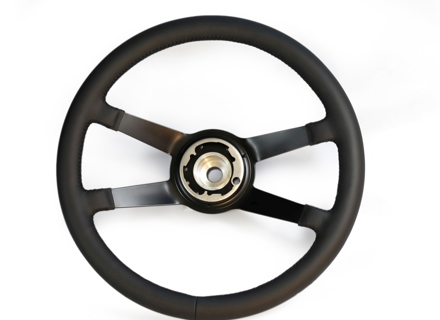 Extended hub padded leather steering wheel 380mm Carrera RS style. Porsche 911 1965 to 1973 - 91134708400