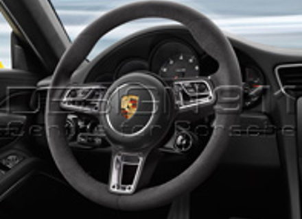 GT Sport Multi-function steering wheel in Black Alcantara. Porsche 991.2 (911) / 718 Boxster / 718 Cayman  2016>> / - 99104440020, 99104440021, 99104440022, 99104440023