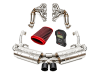 Fabspeed RACE Exhaust Performance Package, Satin Black WITH ECU Upgrade. Porsche 987 Boxster / Cayman (2005-2008) - 98711311200, 98711311204, 98711311205, 98711311100, 98711311104, 98711311105 - FB416/16, FS.POR.987.ET, FS.POR.987.LTRHDR, FS.POR.987.MAXB
