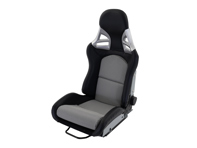 Asiento deportivo tipo butaca Track - GTR RECLINE, cuero negro con centros de pata de gallo - 9997809100, 9997809110 - JT-B72-HT