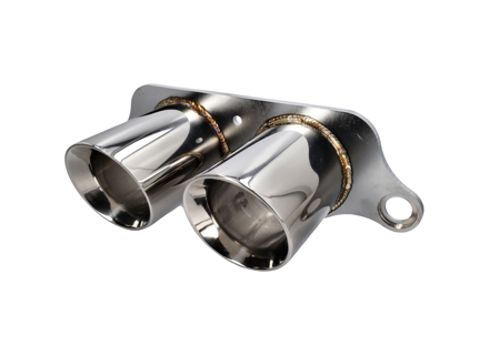 DesignTek Exhaust tail pipe stainless steel for Porsche 997 GT3 / GT3RS 2005>> Twin Bolt on Pipe - 99711125390, 99711125393