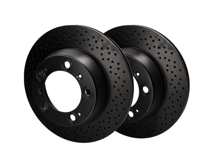 EBC Standard Brake Discs Drilled Rear. Porsche 996 / 997 / Boxster   D1065 - 99635240103, 99635240104, 98635240104 - D1166