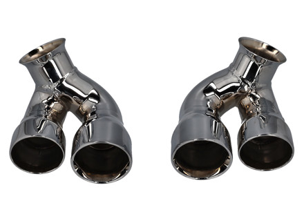 DesignTek Exhaust tail pipes 4 Tube Design for Porsche 996 C2 / C4 - 99611125254, 99611125255, 99611125261, 99611125154, 99611125155