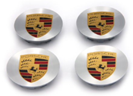Wheel Caps with Coloured Crest for Porsche (Set of 4) - 00004460737