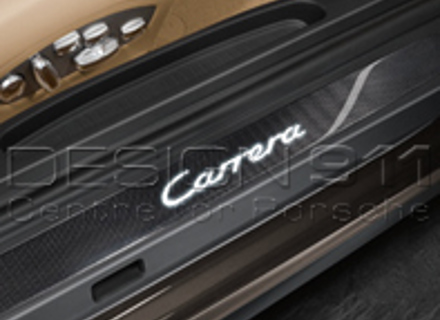 Side Sills Trims in Carbon with Logo, Illuminated. Porsche 991 (911) 2014>> - 99104480030, 99104480031, 99104480032, 99104480033, 99104480230, 99104480231, 99104480232, 99104480233, 99104480034, 99104480035, 99104480036, 99104480037, 99104480038