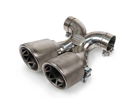 Fabspeed Maxflo True X-Pipe With Dual Tips, Titainium. Porsche 987.2 Boxster / Cayman, Cayman R, Spyder (2009-2012) - 98711198130, 98711125831, 98711125860 - FS.POR.9872.DLTTI