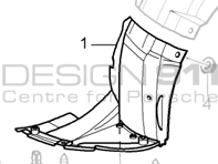 Front Wheel arch liner - Front part. Porsche 996 GT3 2003>> - 99650412491, 99650412391, 99650412492, 99650412392 Front Wheel arch liner - Front part. Porsche 996 GT3 2003>> - 99650412491, 99650412391, 99650412492, 99650412392