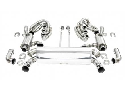CARGRAPHIC GT Sport Exhaust System Backdate 740mm, With ID42 GT Manifold Set, With Heating. Porsche 964 Carrera 2/4/RS - 96411104504, 96411104605, 96411104502, 96421103905, 96421103932, 96421104004