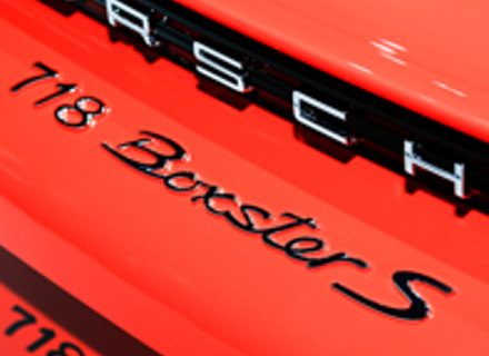 '718 Boxster S' Black Rear Badge for Porsche 718 (982) Boxster - 98204480081041