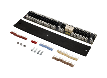 Front 18 way blade fuse upgrade panel. Porsche 911 1974 - 1989 - 91161208601, 91161208701 - AMS9050040