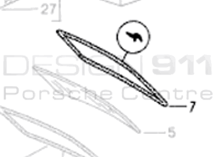 Rear Screen Seal. Porsche 993 Coupe - 99354522502