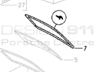 Rear Screen Seal. Porsche 993 Coupe - 99354522502 Rear Screen Seal. Porsche 993 Coupe - 99354522502