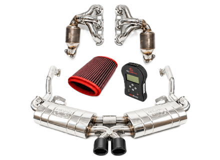 Fabspeed STREET Exhaust Performance Package, Satin Black WITH ECU Upgrade. Porsche 987 Boxster / Cayman (2005-2008) - 98711311200, 98711311204, 98711311205, 98711311100, 98711311104, 98711311105 - FS.POR.987.SHDR, FB416/16, FS.POR.987.ET, FS.POR.987.MAXB
