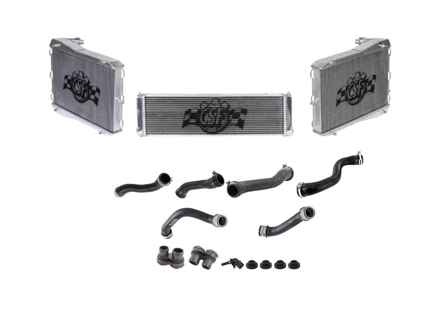 Aluminium radiator for water coolant fluid & hoses SET OF 3. Porsche 997.2 GT3 / GT3 RS - 99710613102, 99710613103, 99710613202, 99710613203, 99610603773, 99610603775 - 7047, 7048, 7053