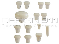 Jeu de boutons de tableau de bord, IVOIRE. Porsche 356A 1955-1959 - PCG35655200500, PCG35655200300, 64455281100300, 64455285300300, 64455283100300, 64455282101300
