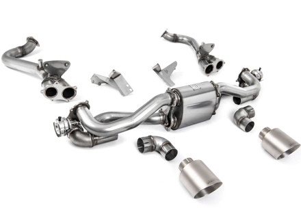 Échappement sport Milltek GPF Bypass avec finitions GT-115 en titane. Porsche 718 Cayman GT4 / Boxster GTS 4.0 L - 982251053E, 982251053K, 982251053F, 982251053H, 982251053D, 982251053G, 982254351B, 982254351L, 982254351AA, 982254351P, 982254351R, 982254350B, 982254350L, 982254350AA, 982254350P, 982254350R - SSXPO164