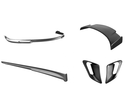 Downforce RS aero kit. Porsche 997.1 Turbo - P997.10.7002, P997.10.1020, P997.20.2020, P997.10.3020, P997.10.2025