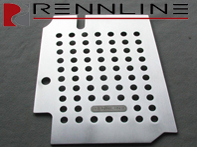 Panneau de plancher en aluminium Rennline. Côté passager. Porsche 356A - F12