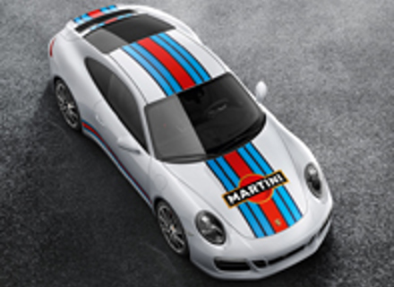 Ensemble d'autocollants décoratifs pour sports mécaniques Martini Racing Design. Porsche 991 - 99104480185, 99104480186