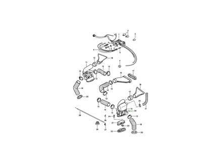Federschlauchschelle für Luftsteuergerät. Porsche 911 / 912 / 930