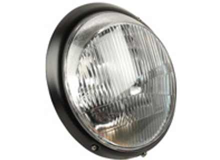 Headlamp, black rim. Porsche 911 1969-86 (non leveling type) LHD CARS - 91163111302, 911.631.113.02, 1695100200