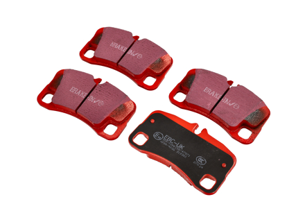 EBC RED Brake Pads 'Road' Rear. Porsche 997 Turbo / 997.2 C2/C4 - 99735294901, 99735294905, 99735294904, 99735294910 - DP31930C