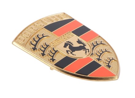 Stemma del cofano per le prime Porsche 911 fino al 1973 - 90155921021, 90155921027, 90155921029