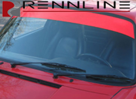 Rennline windscreen visors, White. Porsche 996/997/987 Boxster/Cayman/991 - E40