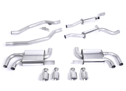 Milltek Sportuitlaatsysteem resoneerde (luider). Porsche 958 Cayenne Turbo 4.8L V8 2010-14 - 95811191020, 95811191021, 95811191022, 95811191023 - SSXPO111