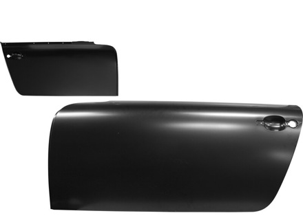 Deurbekleding compleet, buitenkant. Porsche 911 63-89 / 964 / 993 - 6453120100GRV, 6453120200GRV, 91153120100, 91153120100GRV, 91153120200, 91153120200GRV - DAN53100522, DAN53100622, 1680900870, 1680900880