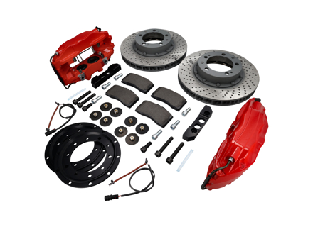 Bremssattel & Scheibe 'Big Reds' Front Upgrade Kit für Porsche 911 - 91135142503, 91135142603 - FVD351964499ALU