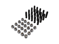 Titanium wheel bolt replacement stud set with chrome capless nut for modern Porsche - 99636120300, 99636120301, 99636120302, 99736120301, 99736120302 Titanium wheel bolt replacement stud set with chrome capless nut for modern Porsche - 99636120300, 99636120301, 99636120302, 99736120301, 99736120302