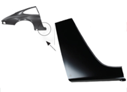 Rear wing / rear quarter panel lower repair section (front part). Porsche 911 63-89 - 91150306100, 1680602470, 591049-1, 91150306200, 1680602480, 591050-1, 90150306321, 90150306121GRV, 91150306100GRV, 90150306421, 90150306221GRV, 90150306222, 91150306203GRV, 91150306140, 91150306140GRV, 91150306243, 91150306243GRV, 91150306104, 91150306104GRV, 91150306106, 91150306110GRV, 91150306204, 91150306204GRV, 91150306206, 91150306210GRV, 91150306144, 91150306144GRV, 91150306146, 91150306150GRV, 91150306244, 91150306244GRV, 91150306246, 91150306250GRV, 91150306110, 93050306101, 93050306101GRV, 91150306210, 93050306201, 93050306201GRV, 91150306150, 93050306141, 93050306141GRV - DAN91150306100, DAN91150306200, 1680602470, 1680602480