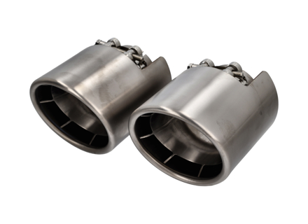GT4 RS-Style Titanium Tailpipes - Set of 2 - Universal fit - 9P1251187K, 9P1251187L, 9P1251188K, 9P1251188L, 982251187AH, 982251187AC, 982251187AJ, 982251188C, 982251188A, 982251188D, 982251187C, 9GT251187B, 9GT251188B, 99104420024, 99104420025 - TI-PET-718-BLK, TI-PET-718-MAT, TI-PET-718-GLS